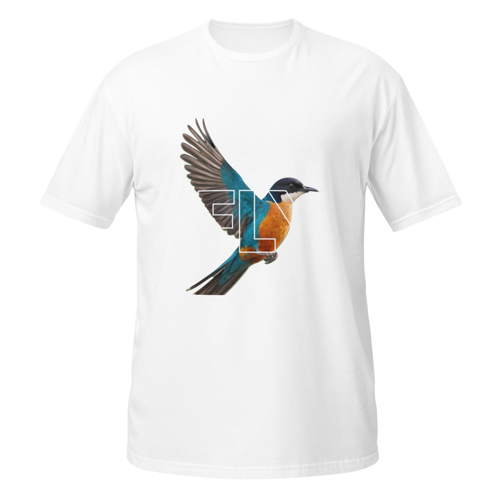 Unisex Kingfisher Bird Graphic Cotton Tee Shirt