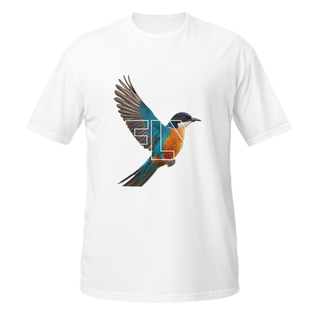 Unisex Kingfisher Bird Graphic Cotton Tee Shirt