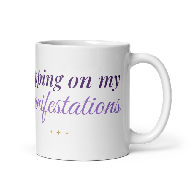 Sipping On My Manifestations Pastel Latte Mug