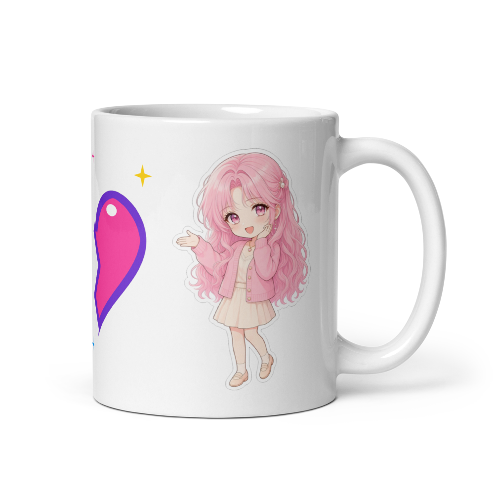 Manifesting Buddies Bestie Mug B, Half Heart