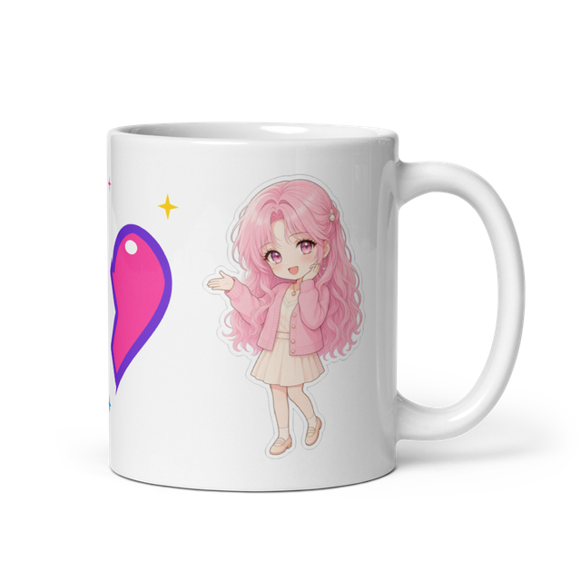 Manifesting Buddies Bestie Mug B, Half Heart