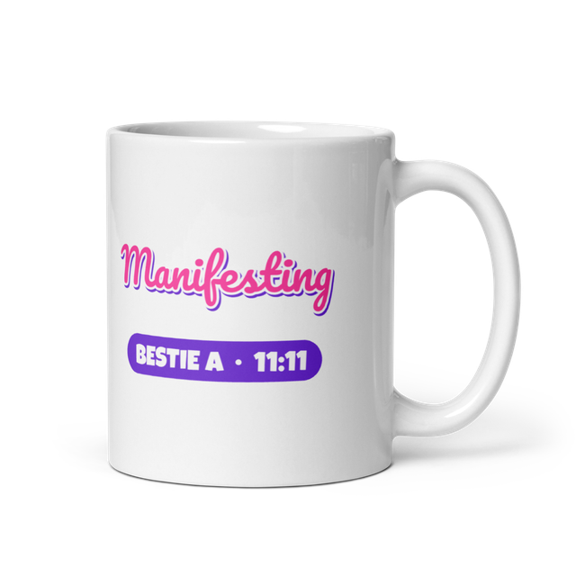 Manifesting Buddies Bestie Mug A, Half Heart