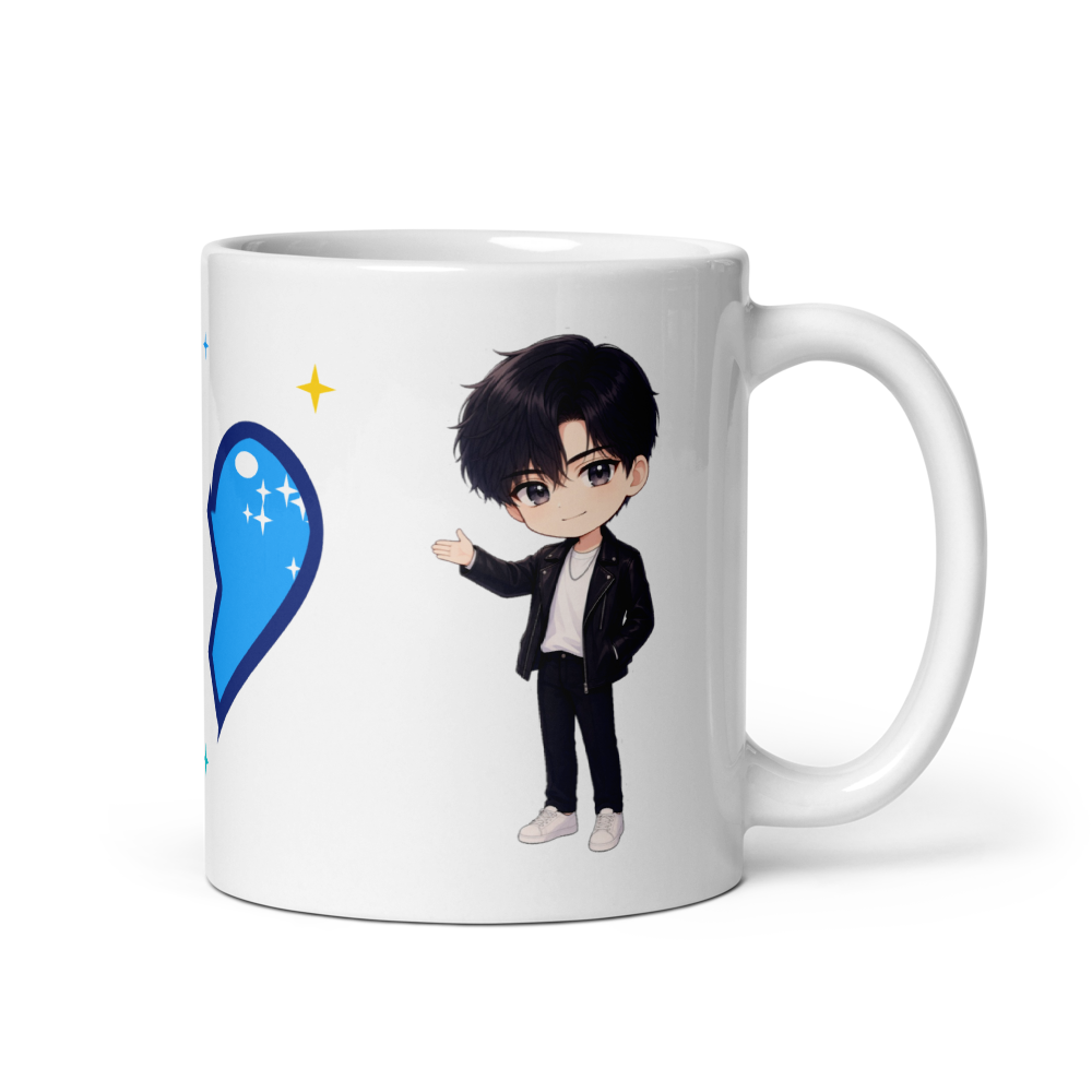 My 11:11 Bestie Mug B, Starry Half Heart