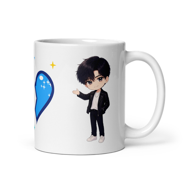 My 11:11 Bestie Mug B, Starry Half Heart