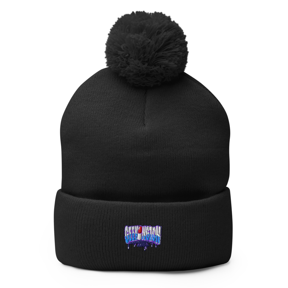 Geekington Logo Pom-Pom Knit Cap