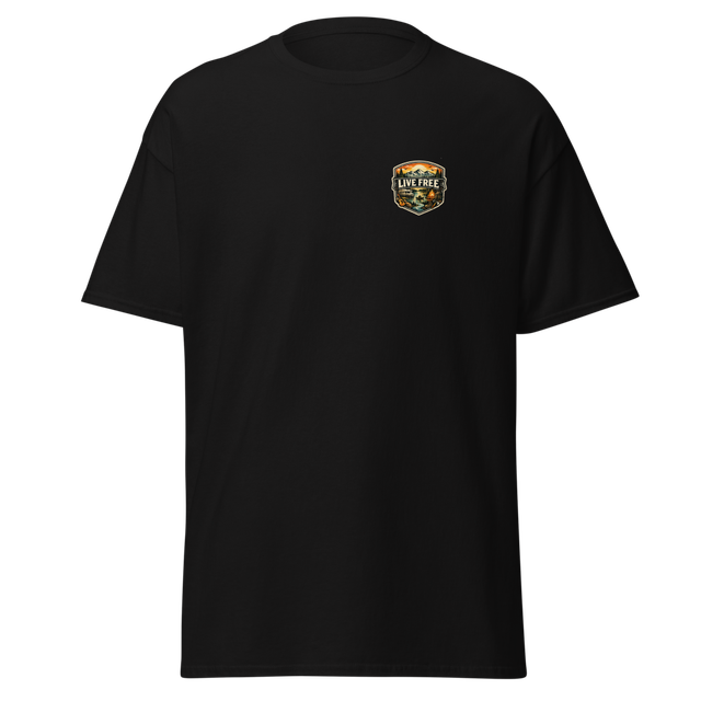 Live Free Adventure Awaits Trails Tee