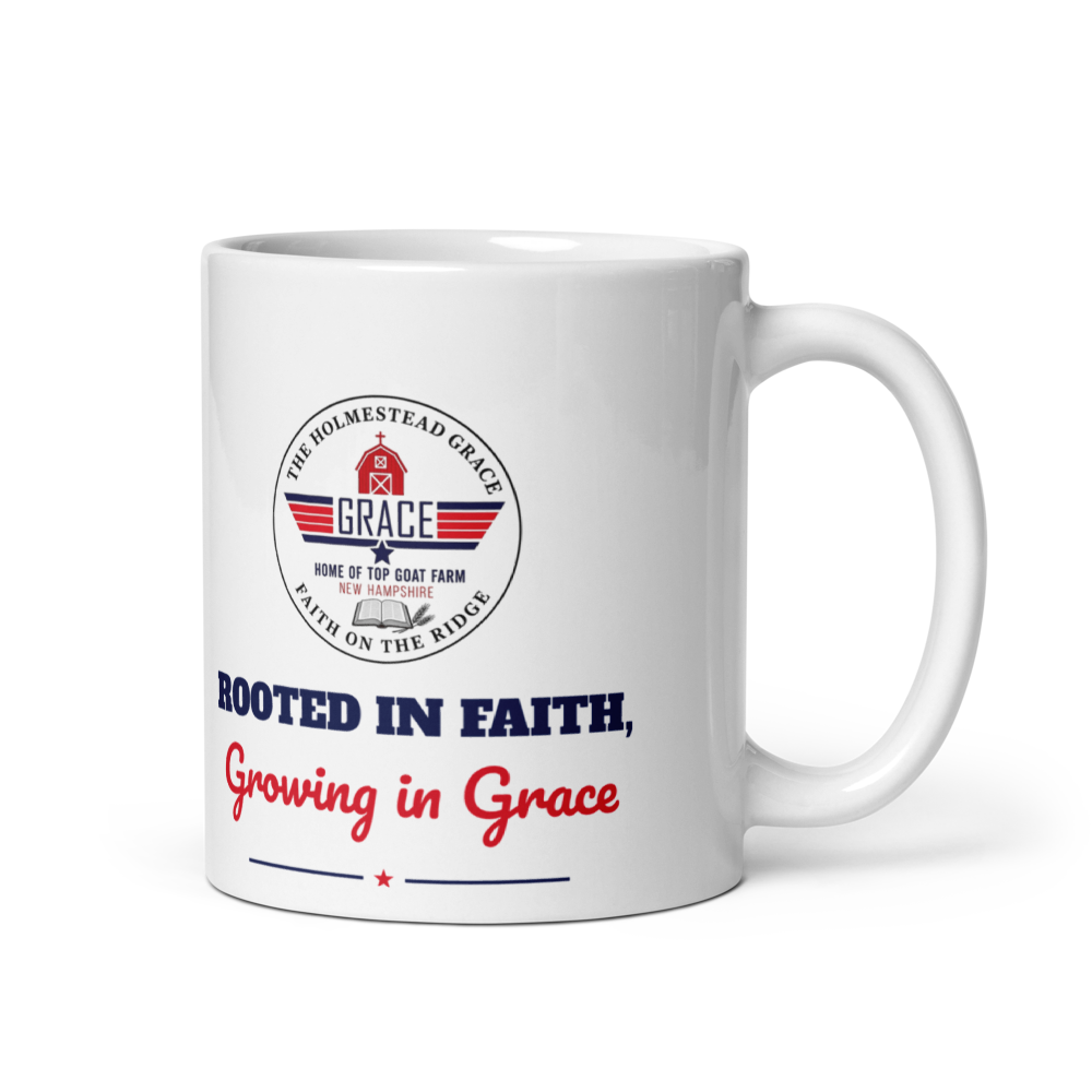 Rooted in faith mug 