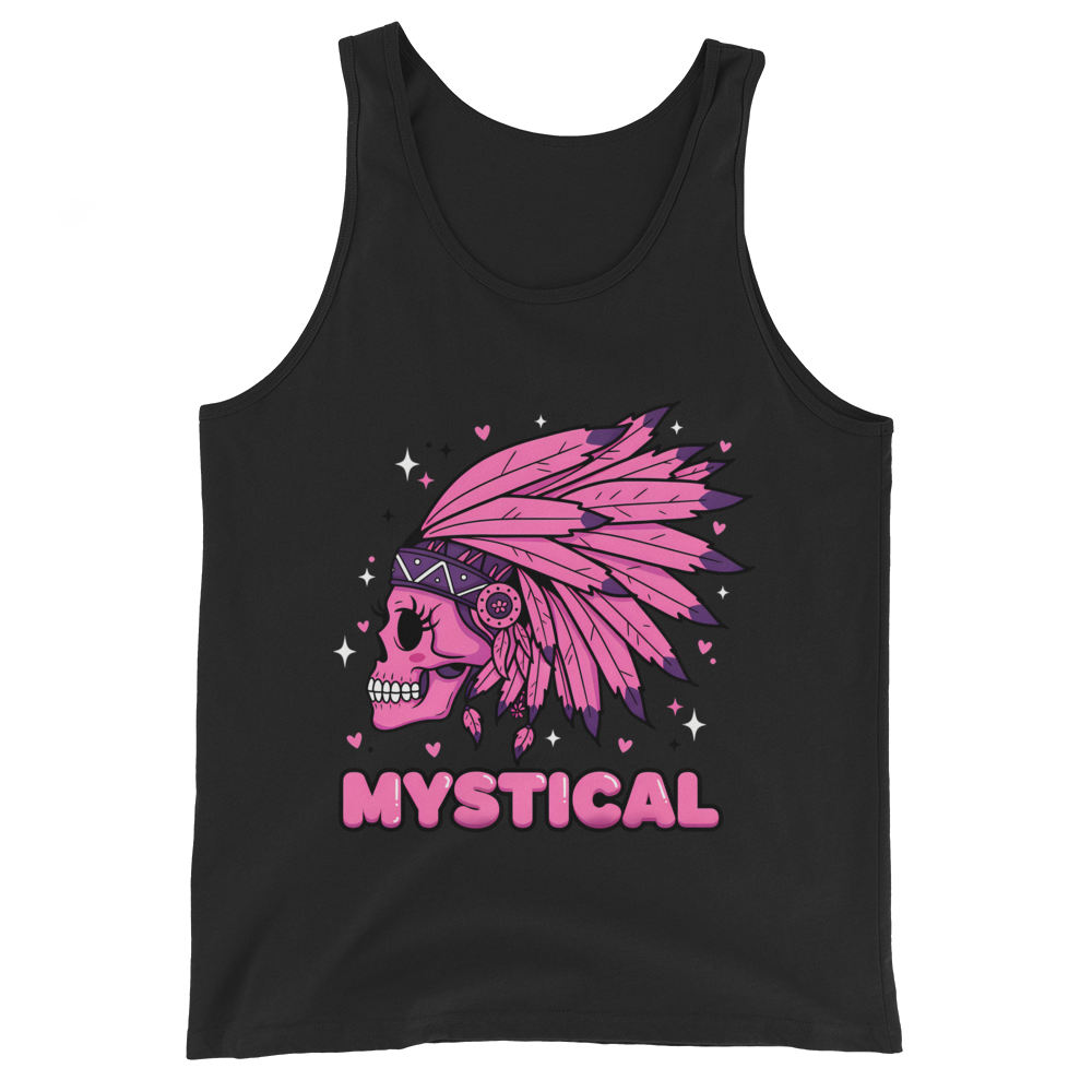 Mystical Feathered Pink Skull