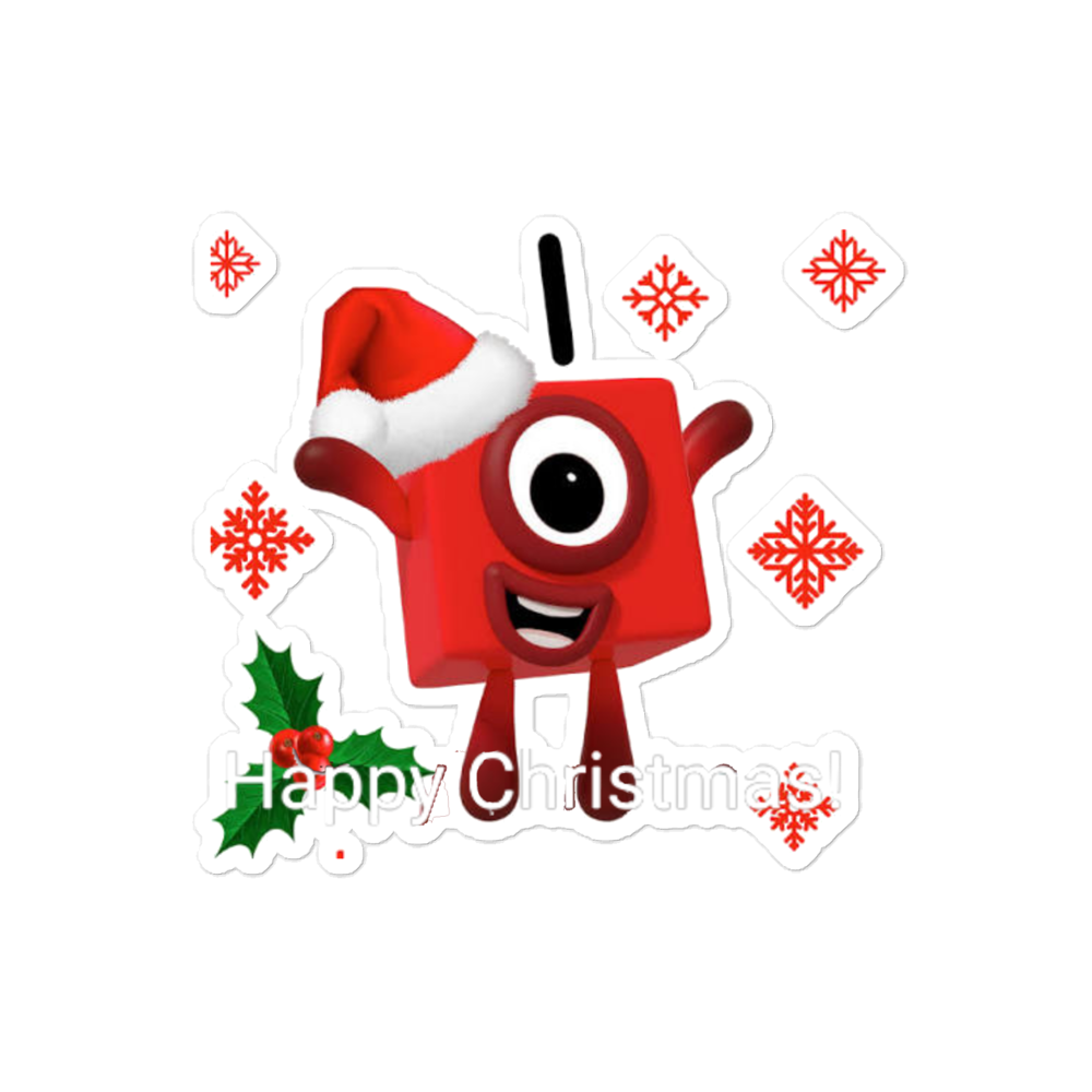 Numberblock One Christmas Sticker
