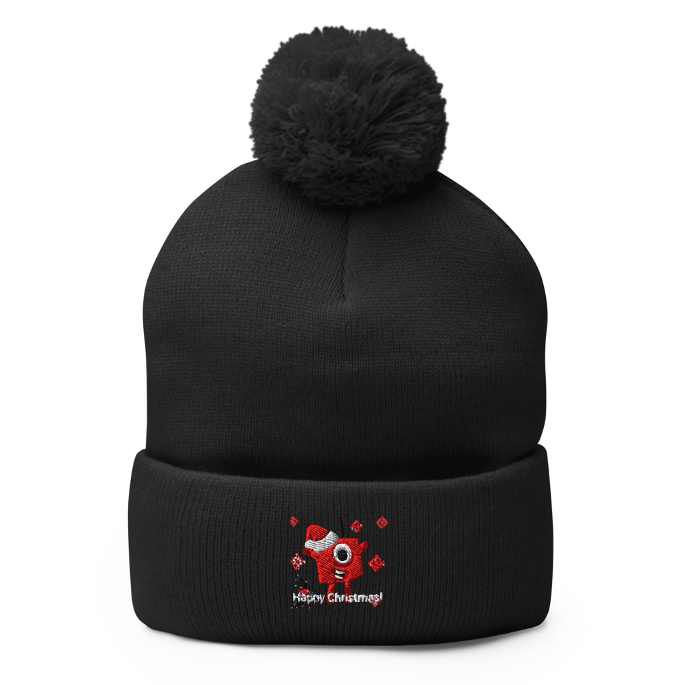 Numberblock One Christmas Pom-Pom Knit Cap