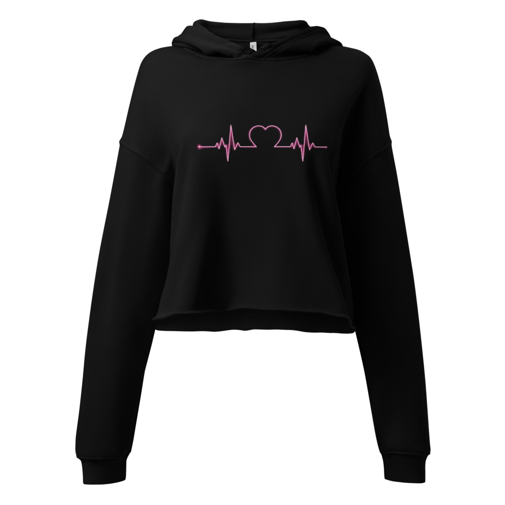 Heartbeat Love Cropped Hoodie