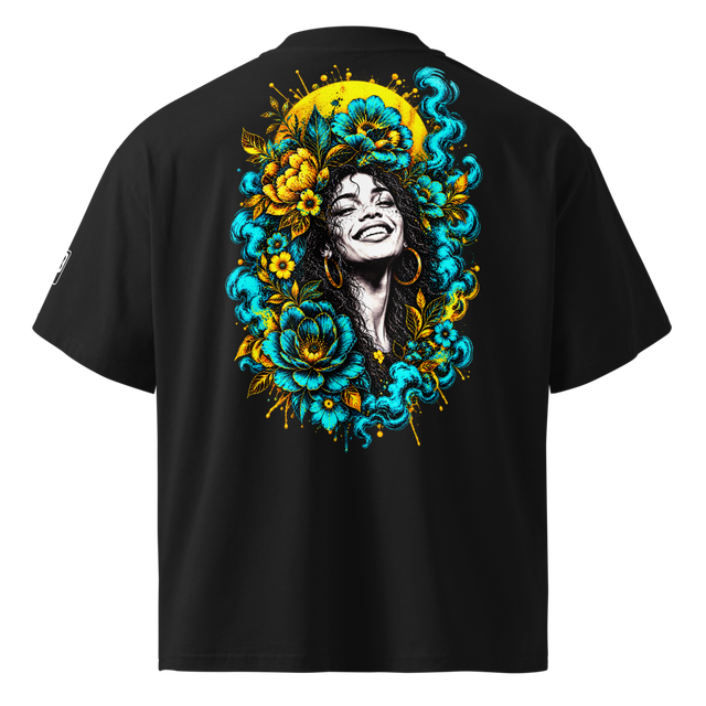 Cyan Bloom & Sunshine Graphic Tee