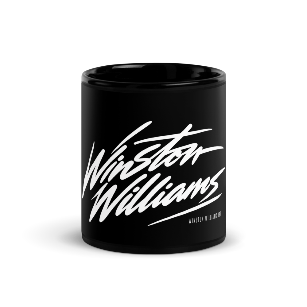 WWA Splash label Black Glossy Mug