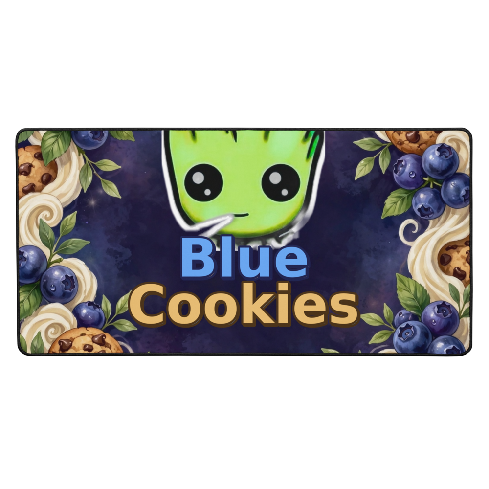 Stumpybudz Blue Cookies Desk Mat