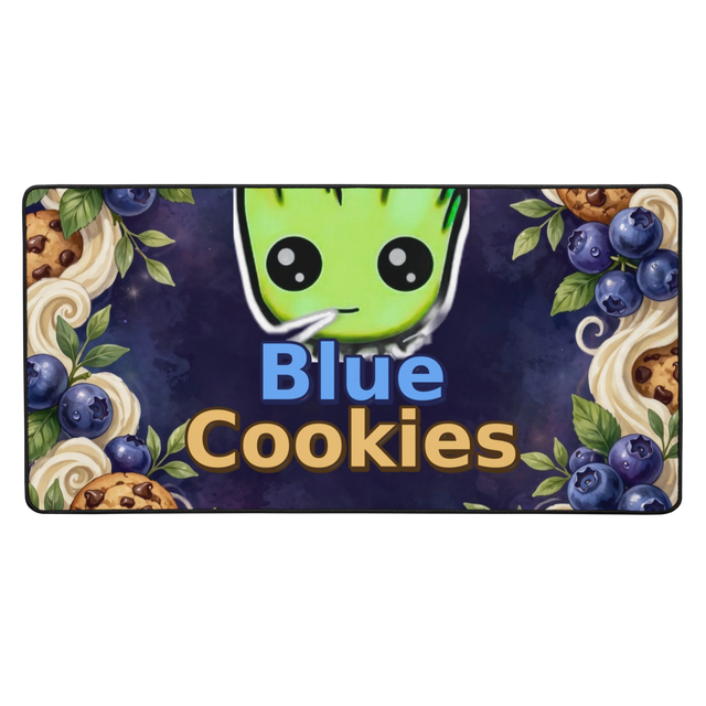 Stumpybudz Blue Cookies Desk Mat