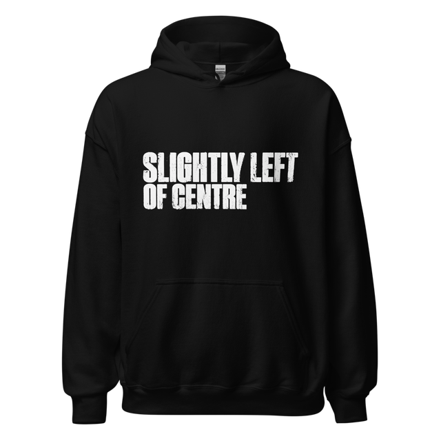 Slightly Left of Centre – Distressed Logo Hoodie