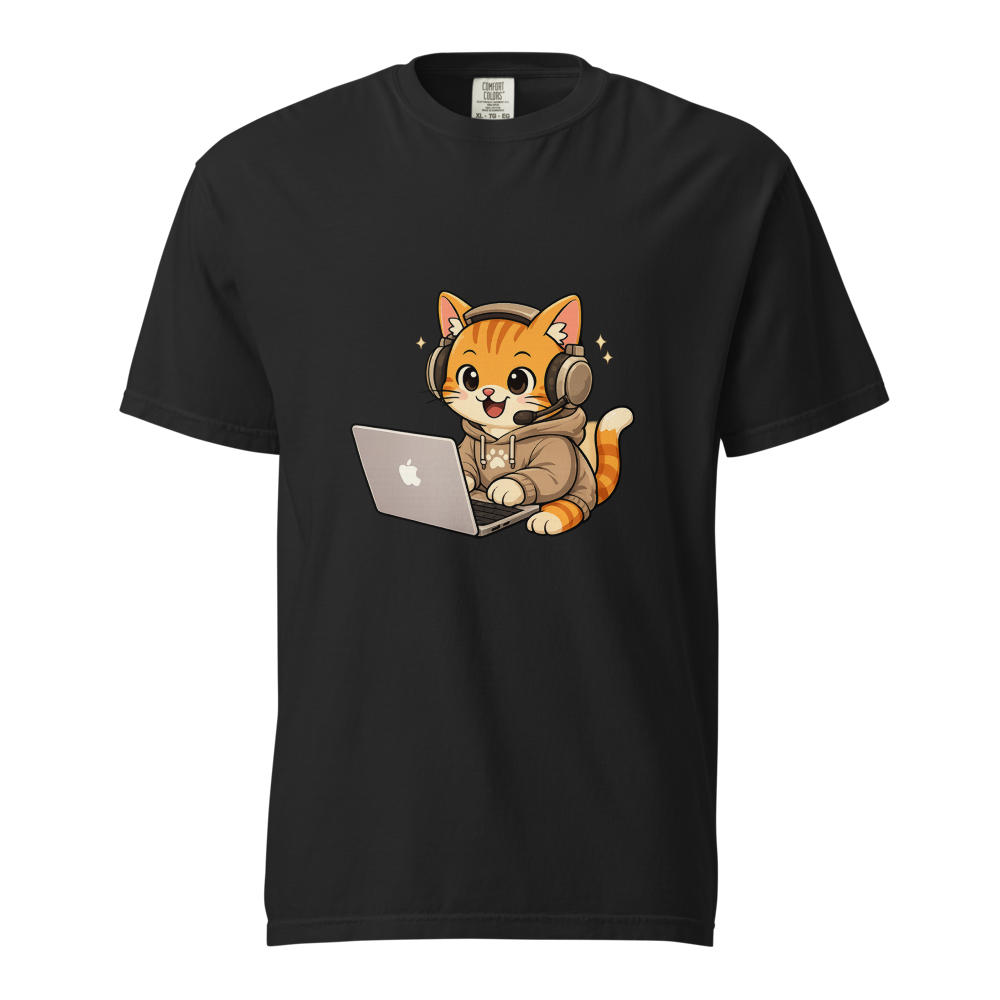 Cute Gamer Cat Typing on MacBook | Gaming Kitty 