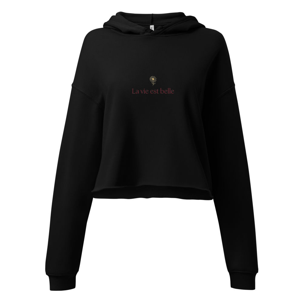 Vellichor Studio "La vie est belle" Crop Hoodie