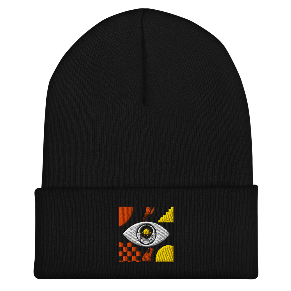 Abstract Eye Embroidered Beanie⁠