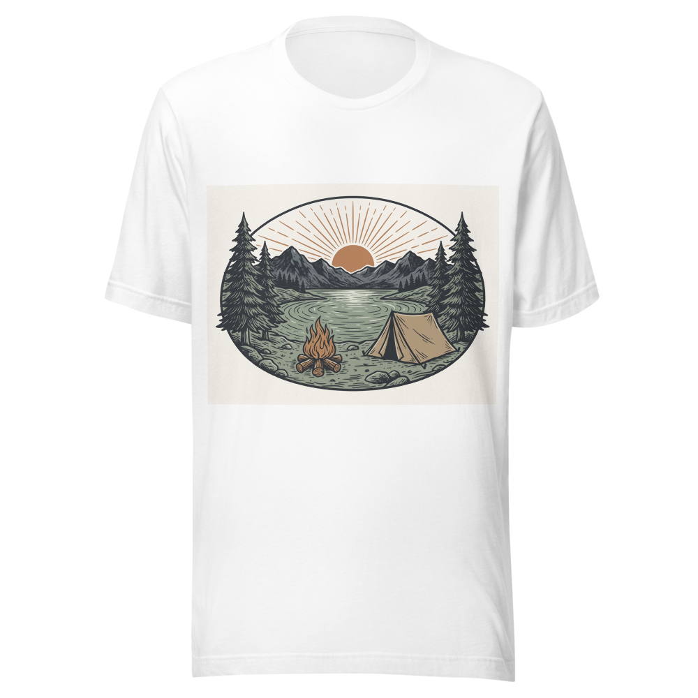Vintage Mountain Landscape Graphic T-Shirt