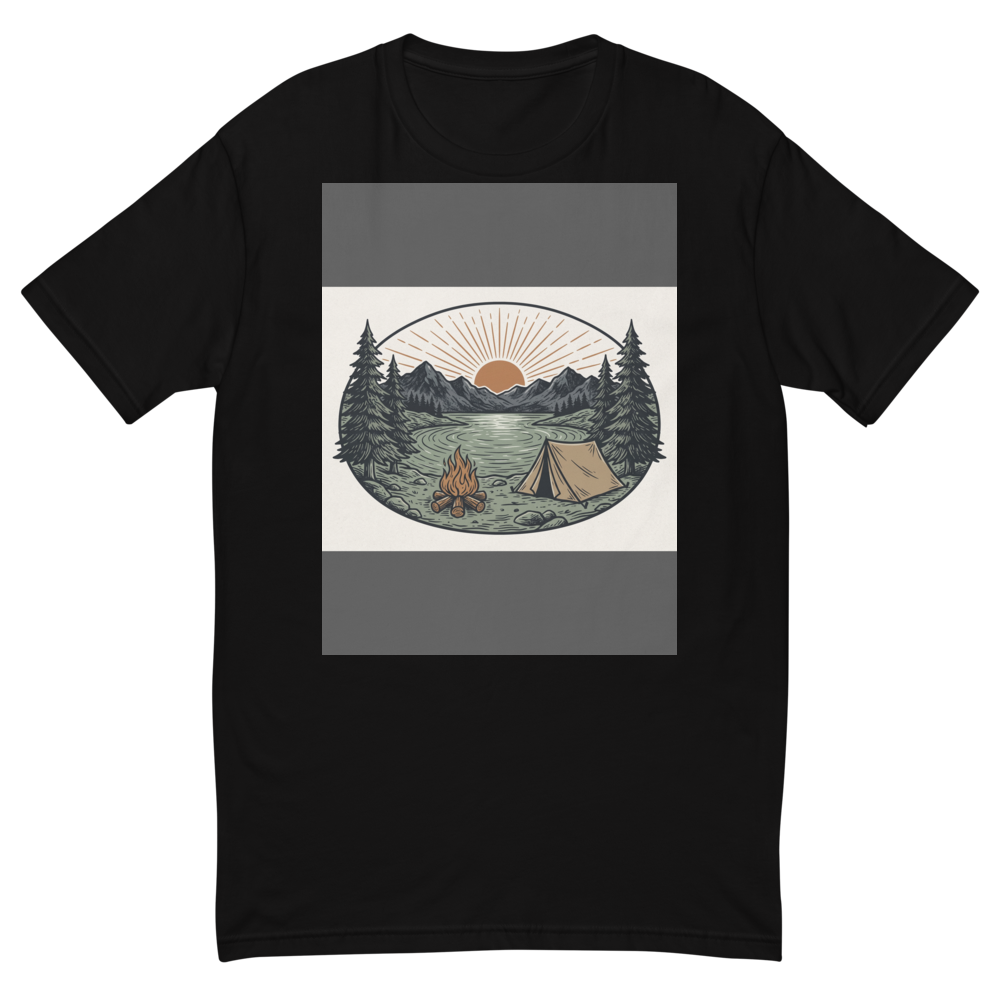 Vintage Mountain Landscape Graphic T-Shirt