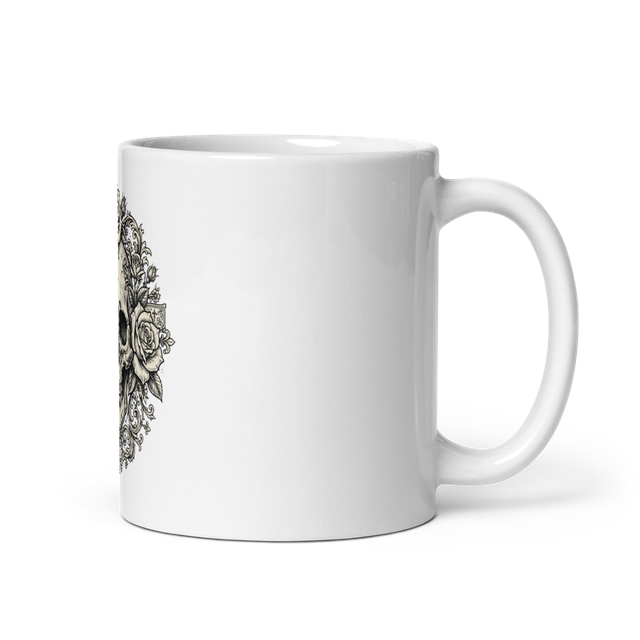 Skull White Glossy Mug