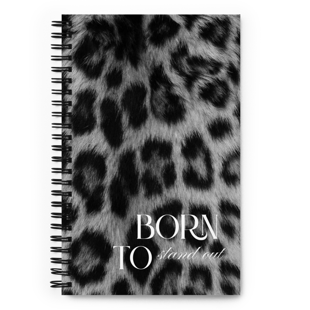 Black and White Leopard Notebook 