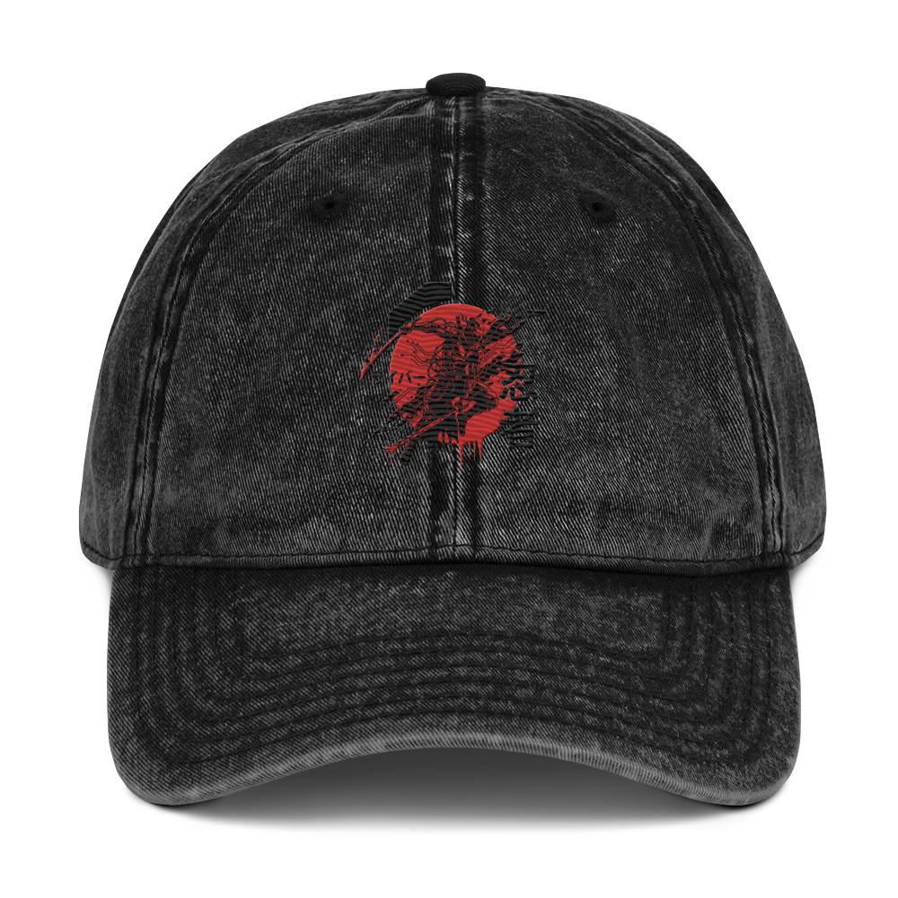 Red and black samurai Cap