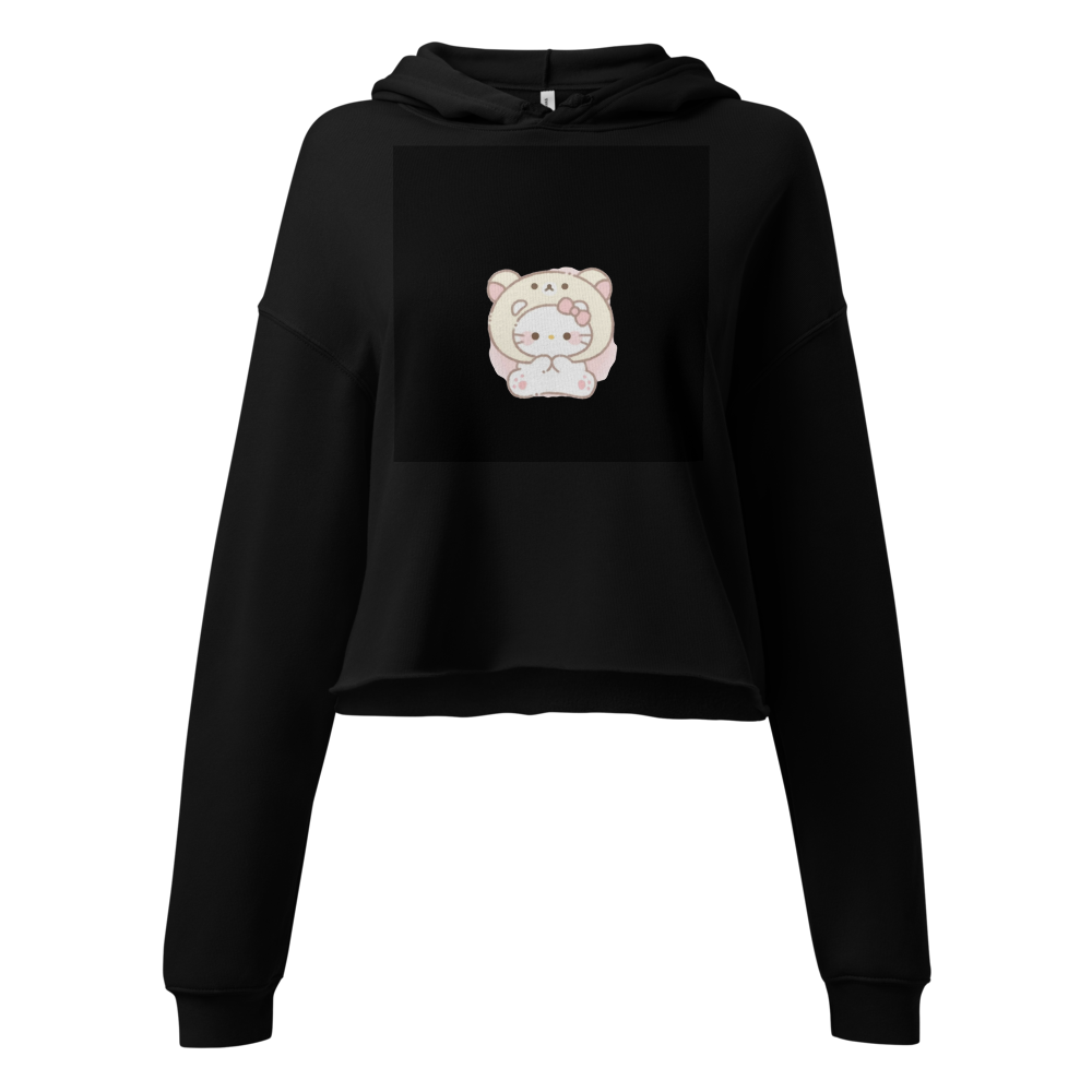 Cute hello kitty cropped hoodie 
