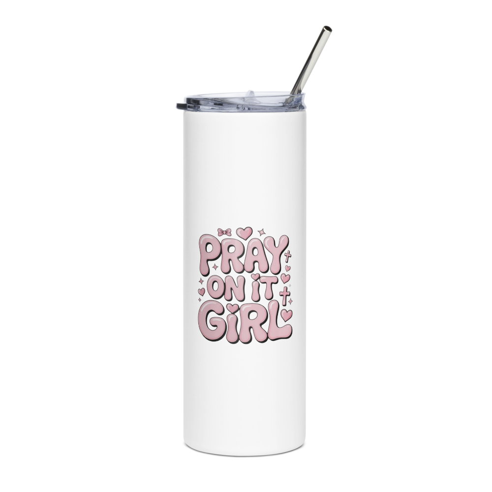 prayer girly steel tumbler 
