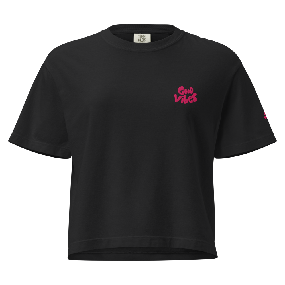 Black Comfort Colors T-Shirt – “Good Vibes” 