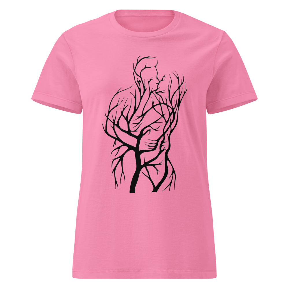Pink “Grow With Me” Artistic Tree Embrace T-Shirt