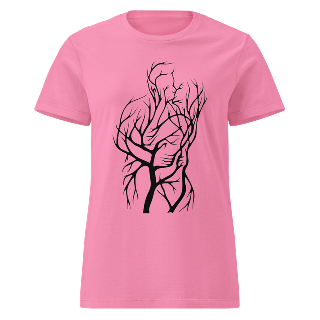 Pink “Grow With Me” Artistic Tree Embrace T-Shirt