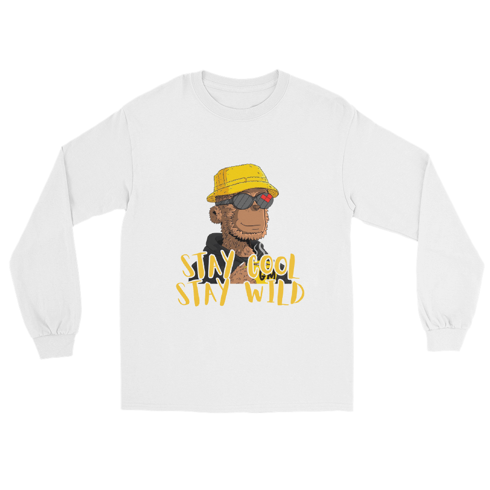 White Long-Sleeve “Stay Cool Stay Wild” 