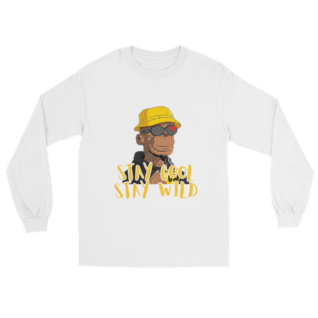 White Long-Sleeve “Stay Cool Stay Wild”