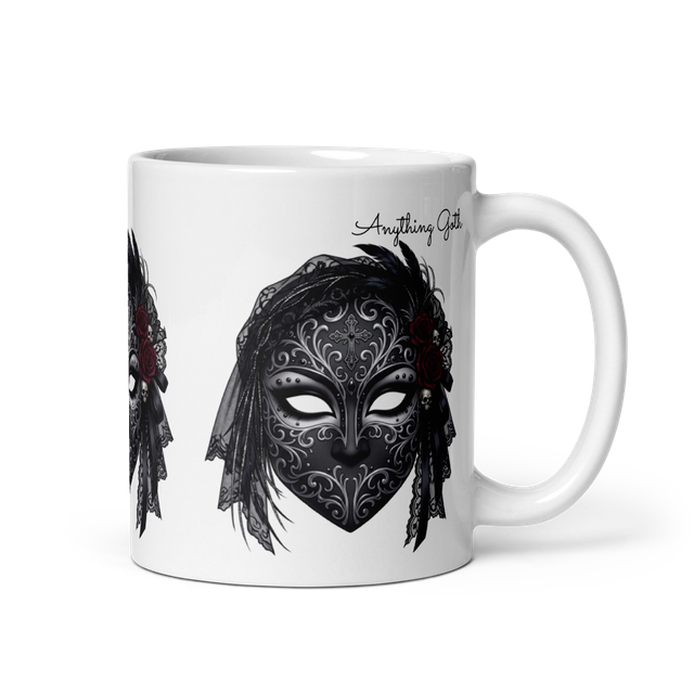 Gothic Venetian Masquerade Mask Glossy Mug
