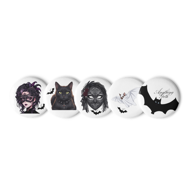 Gothic Pinback Button Set (5 Pieces)