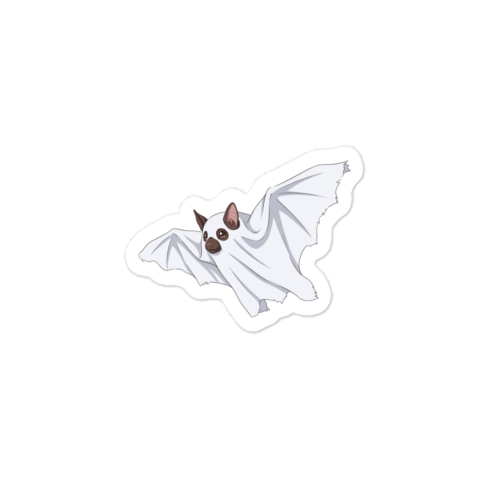 Cute Ghost Bat Halloween Sticker