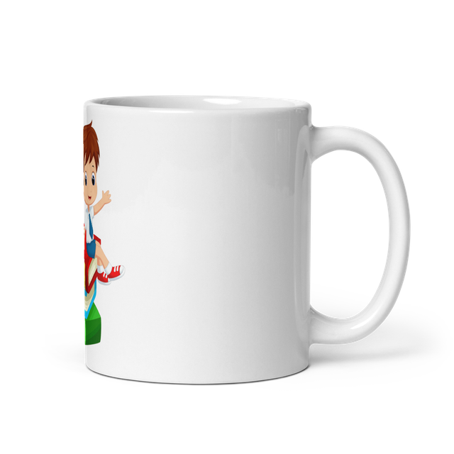 white glossy mug