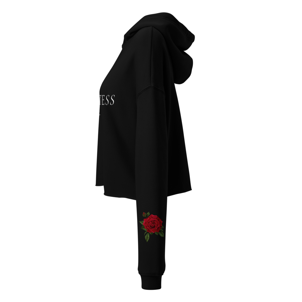 High Priestess Cropped Hoodie with Rose Emblem