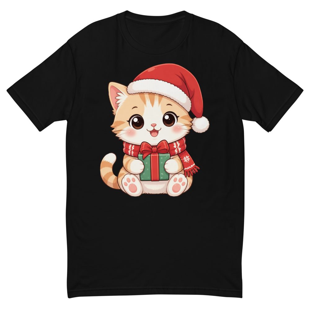 Cute Christmas Santa Cat T-Shirt
