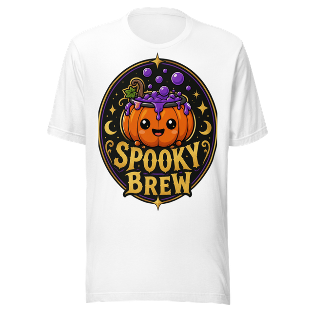 Spooky Brew Halloween Cute Graphic T-Shirt
