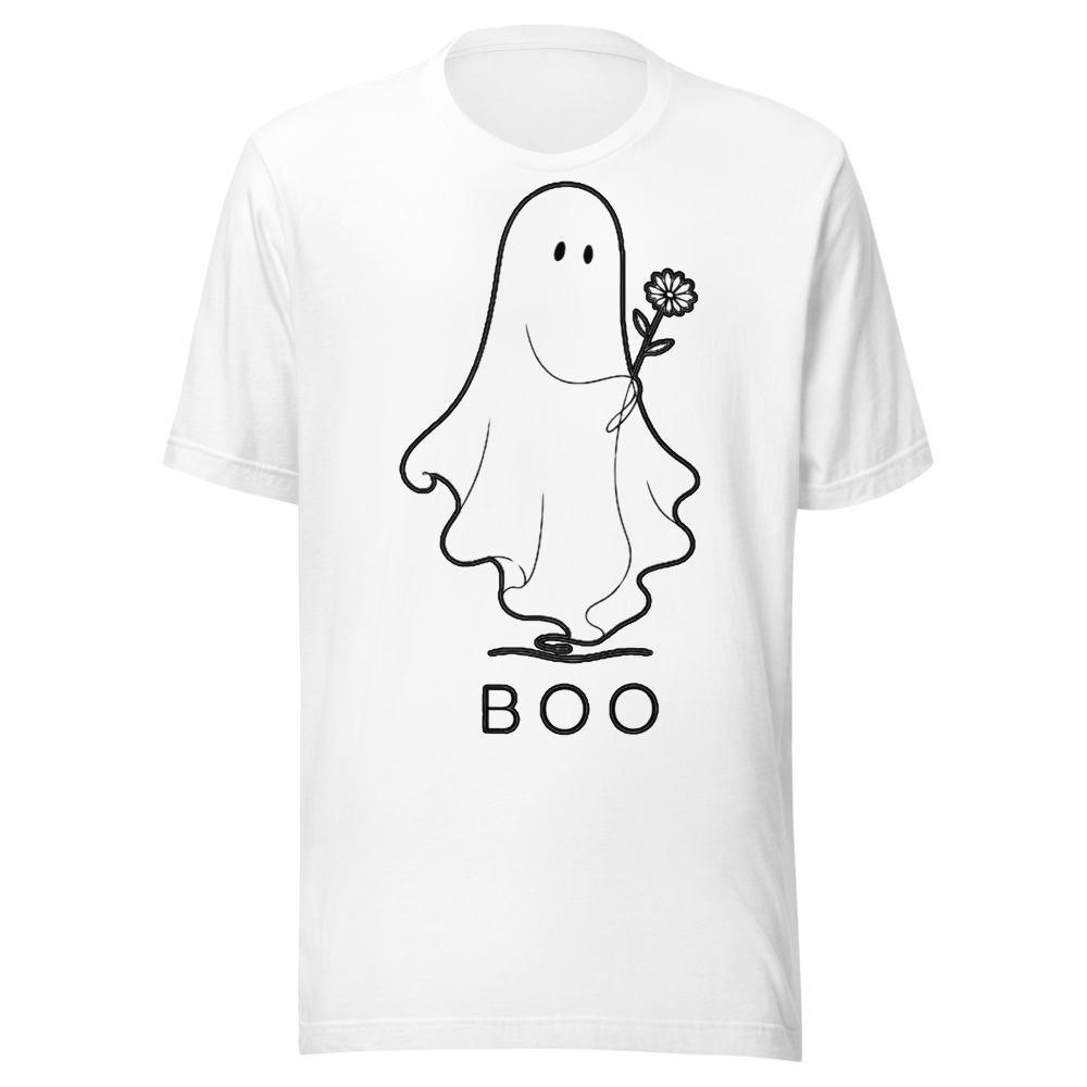 Cute Ghost BOO Halloween Graphic T-Shirt