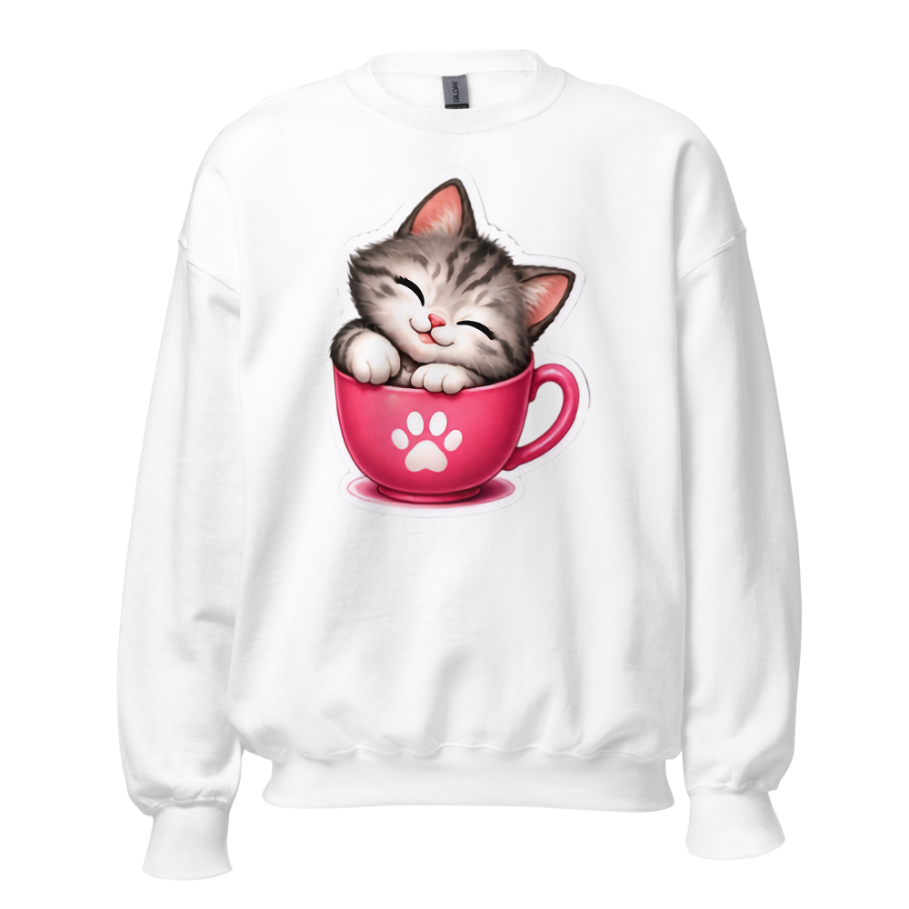 Cute Cat in a Teacup Sweatshirt