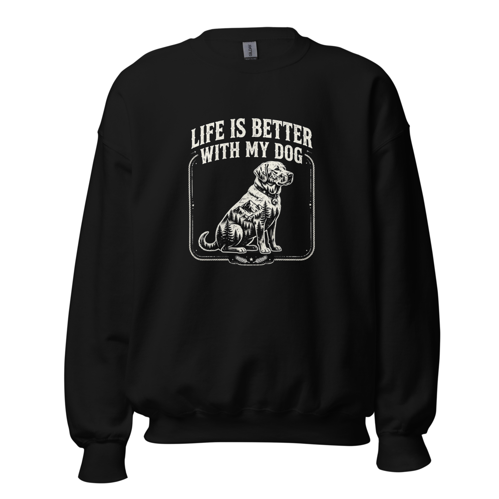 Life Is Better With My Dog – Vintage Mountain Dog 