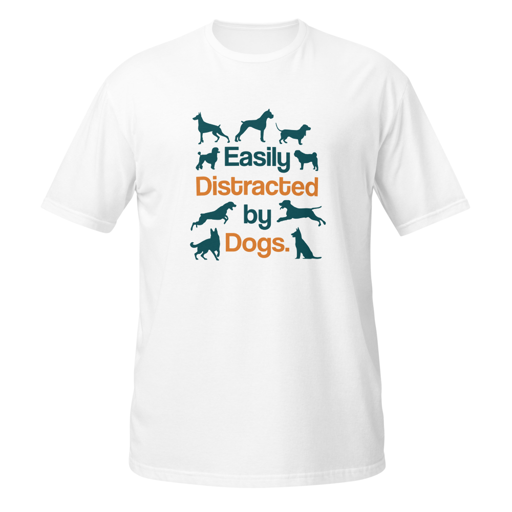 Easily Distracted by Dogs Silhouette Design