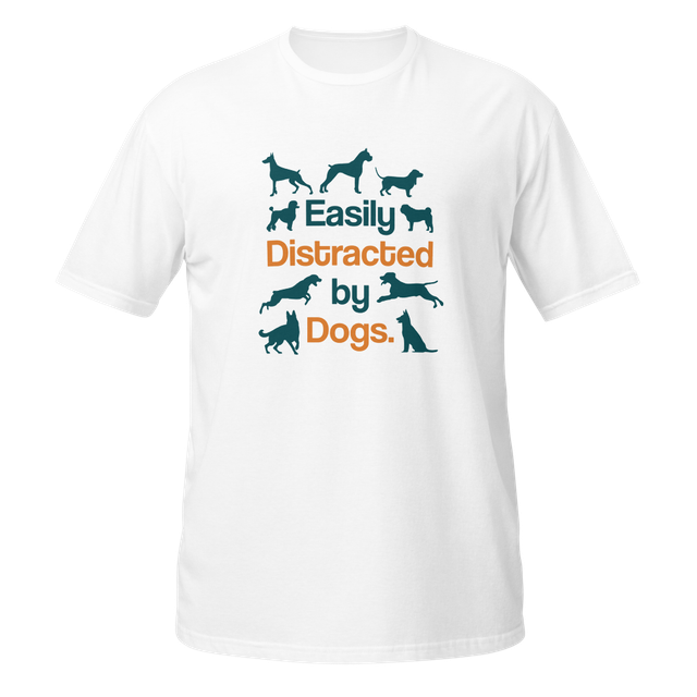 Easily Distracted by Dogs Silhouette Design