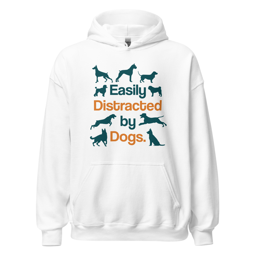 Easily Distracted by Dogs Silhouette Design