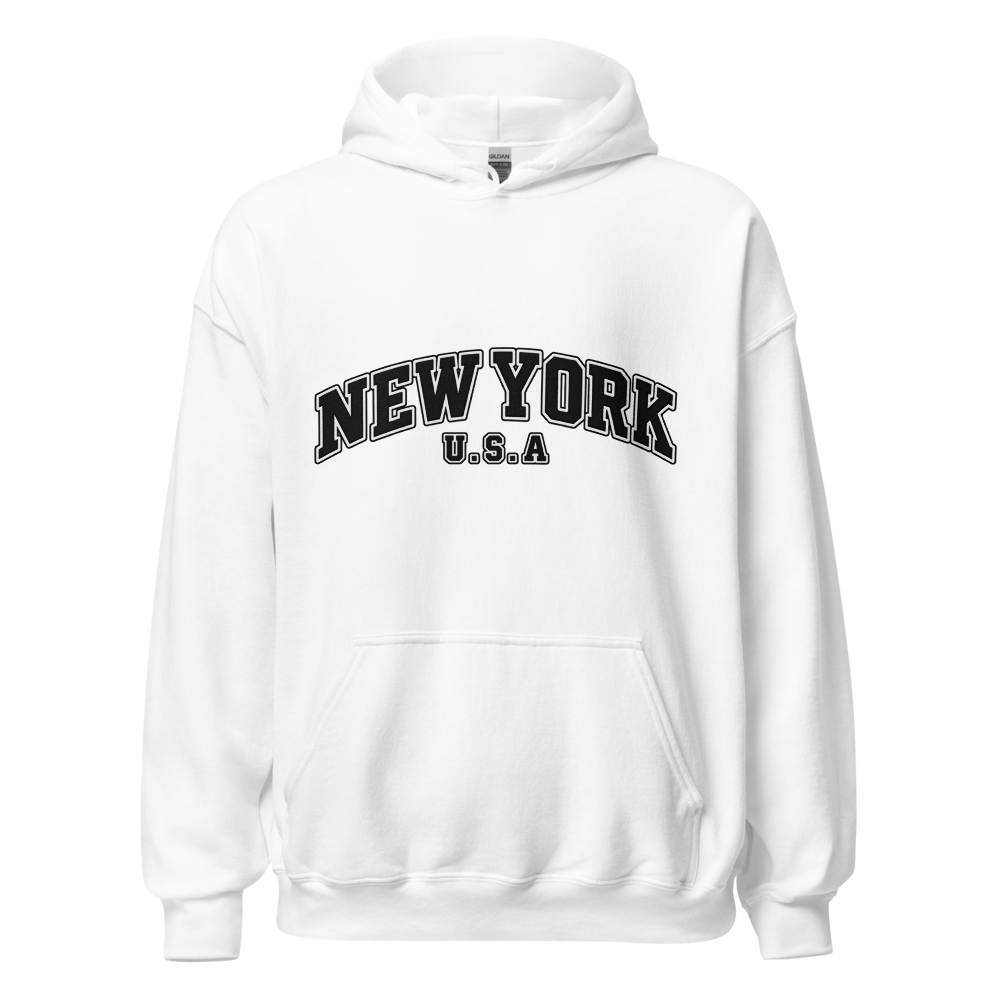 NEW YORK U.S.A. Classic Varsity Hoodie | Vintage S
