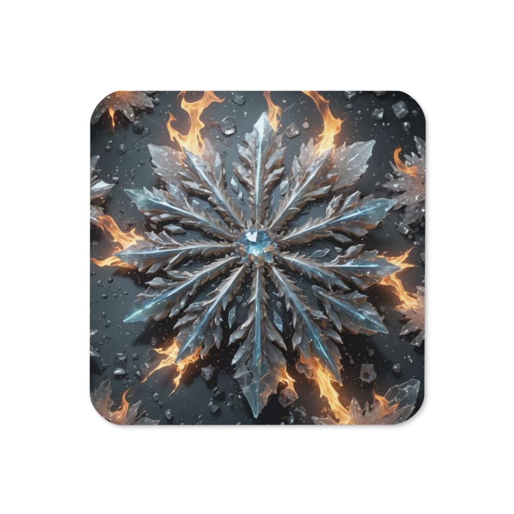 Burning Snowflake Coaster